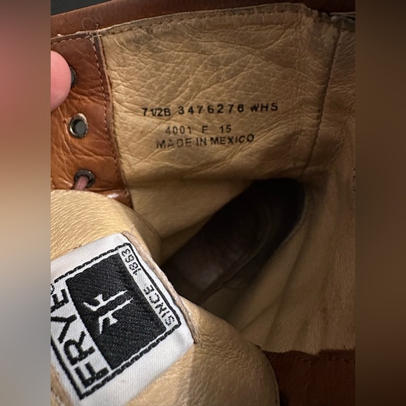 Frye Veronica Combat Boot Brown Lace Up #3476276 Women’s Size 7.5 B - Picture 10 of 11